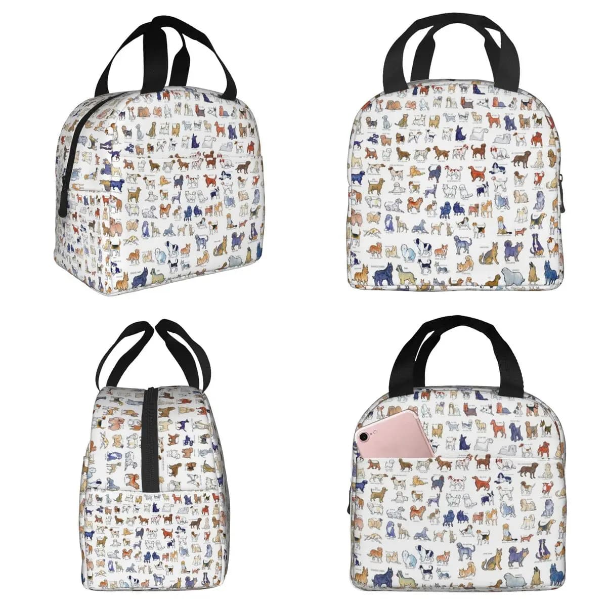 Every AKC Dog Breed Insulated Lunch Bag for Kids School Cooler Thermal Food Box Tote Leakproof Lunch Boxes Container