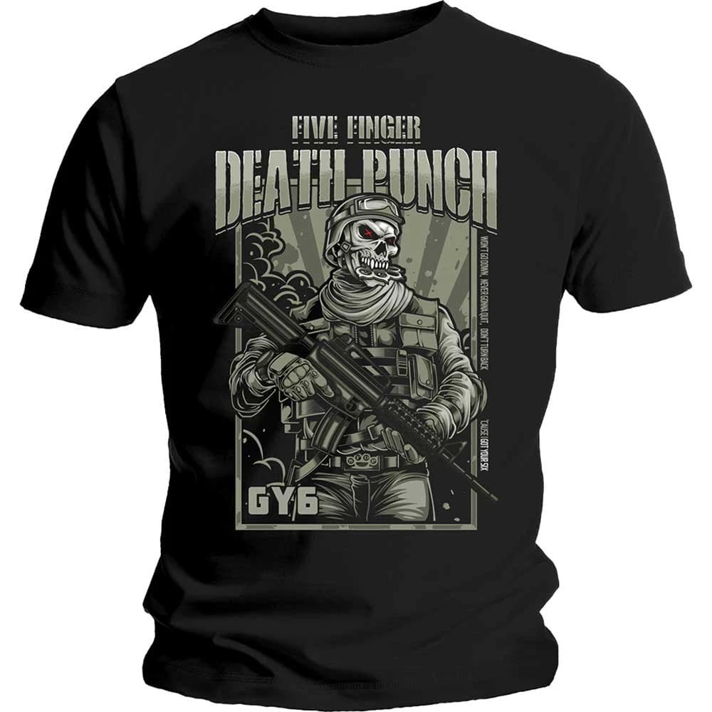 War Soldier Five Finger Death Punch Band T-Shirt Cotton Graphic Tee Men Women Summer Streetwear