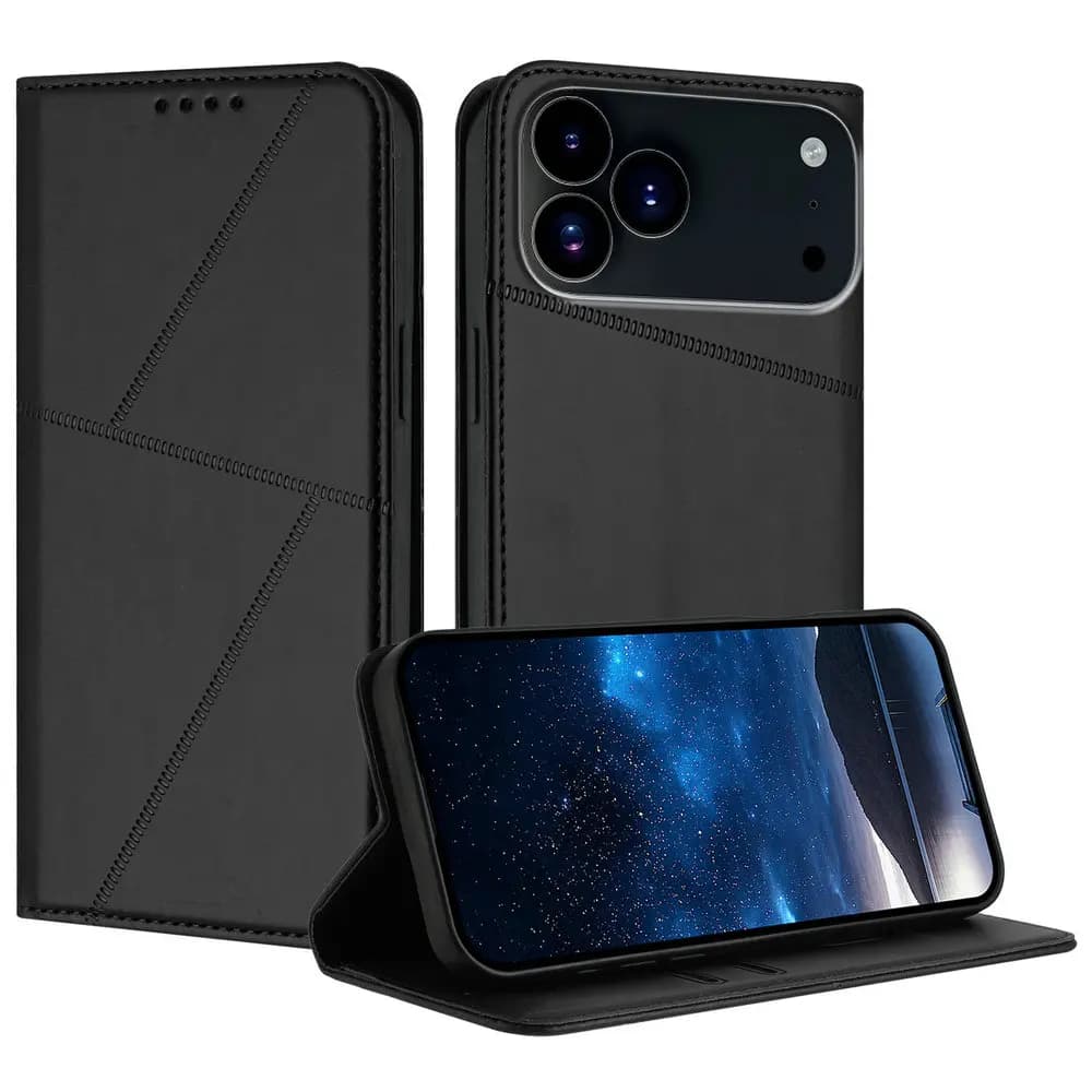 For iPhone 17 Pro Max 5G 2025 Case Mganetic Leather Texture Wallet Coque For iPhone 17 Air Luxury Cover for iPhone17 Pro Funda