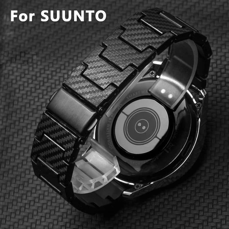 RACE/RACE S Run/Ocean/Vertical, Carbon Fiber Replacement Bracelet for Suunto 5 9 Peak Pro, Correa Watch Strap