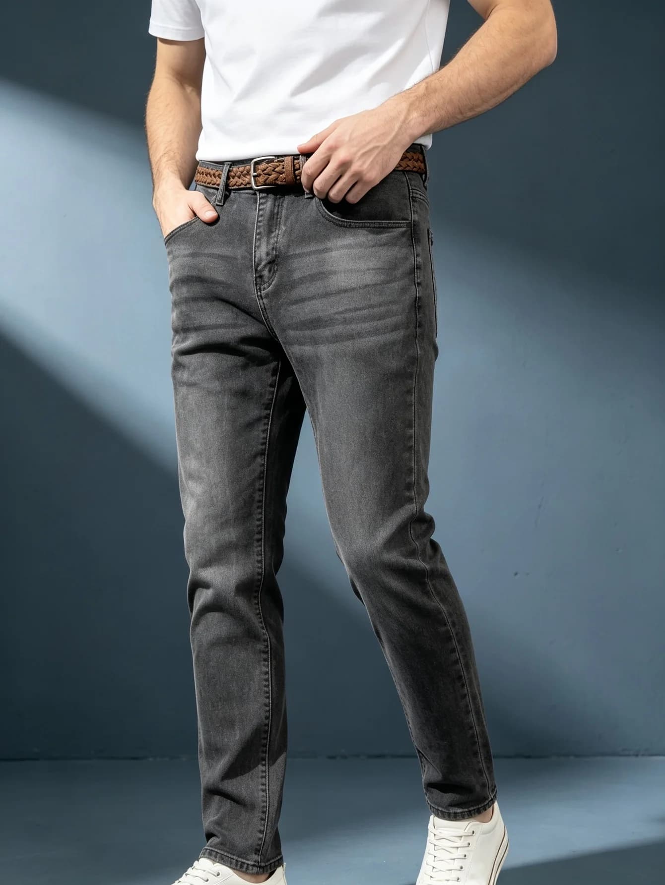 Men's Slim Skinny Stretch Denim Jeans, Y2K American Street Style Pants, Romantic Gift for Lover