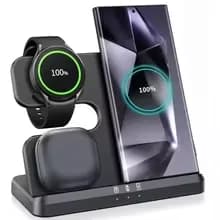 3 in 1 super fast wireless charging station for Samsung Z Fold 5 4 3 S24 Galaxy Watch 2-9 Active 2 Earbuds Pro