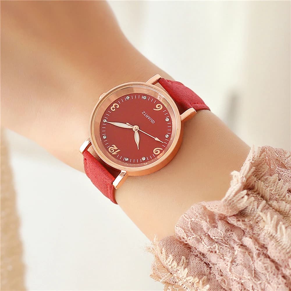 Orologio da Polso Vintage da Donna con Cinturino in Pelle, Analogico, Casual ed Elegante