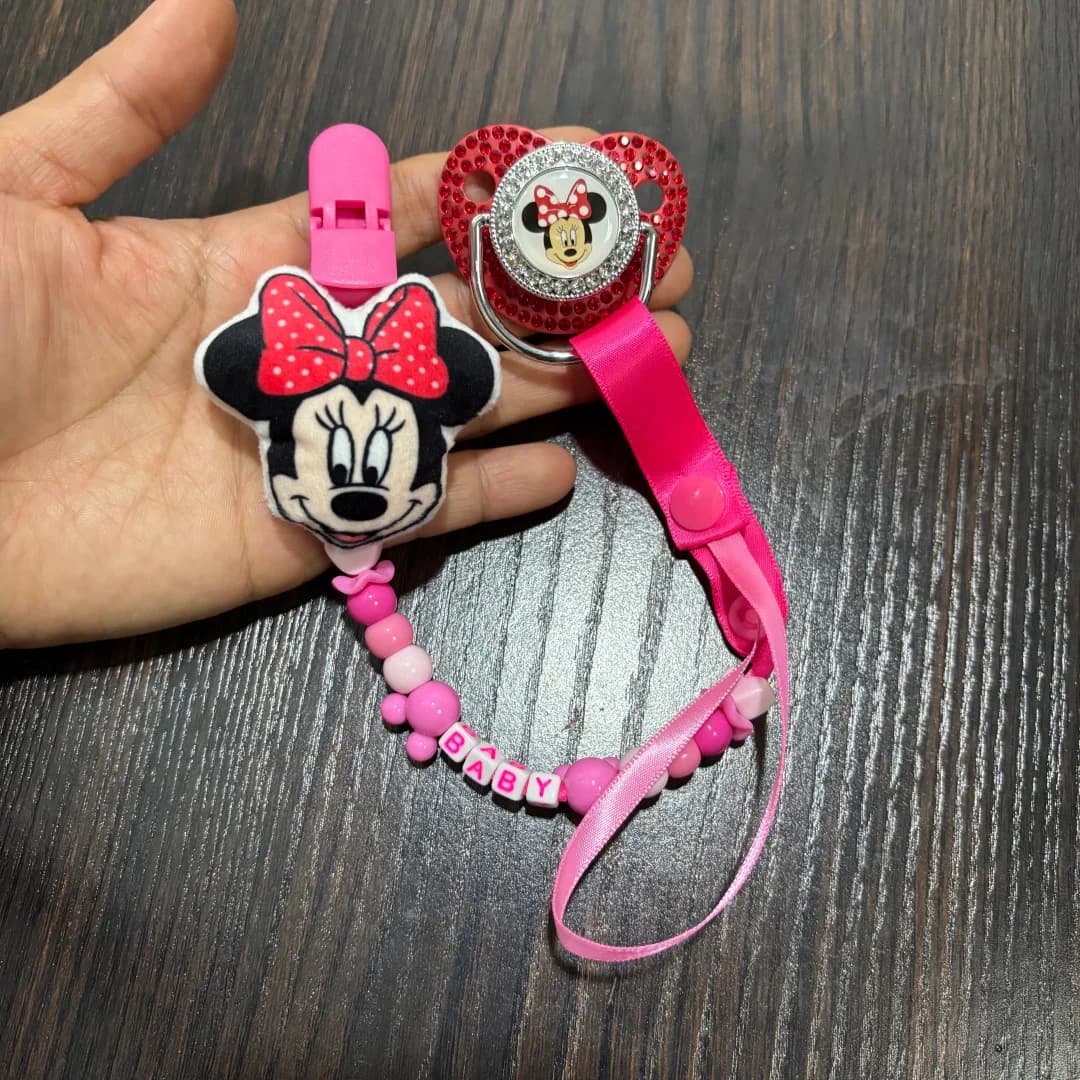Personalized Name Pacifier Clip Engraved Baby Dummy Holder Beaded Soother Chain Newborn Infant Feeding Gift Set Unisex 0-18M