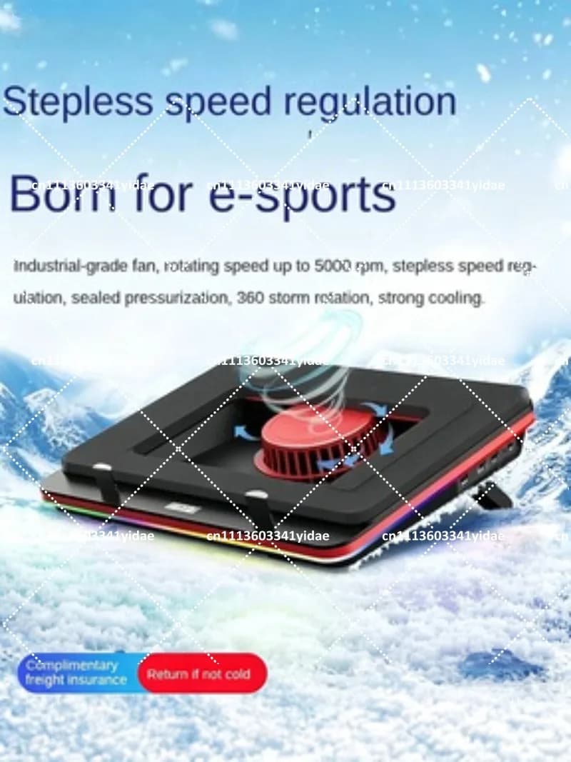 GT500 Compressed Air Cooler for Notebook, Handheld Gaming Laptop Cooling Bracket, Supports 18 Inch Turbo Cooling Stand