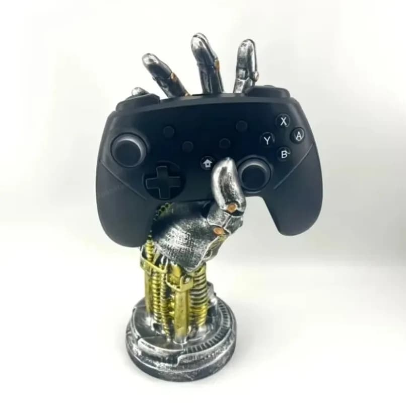 Supporto Espositivo per Controller a Forma di Mano Robotica Cyberpunk per PS5 PS4 Xbox Switch Pro, Decorazione da Collezione per Sala Giochi, Regalo Unico