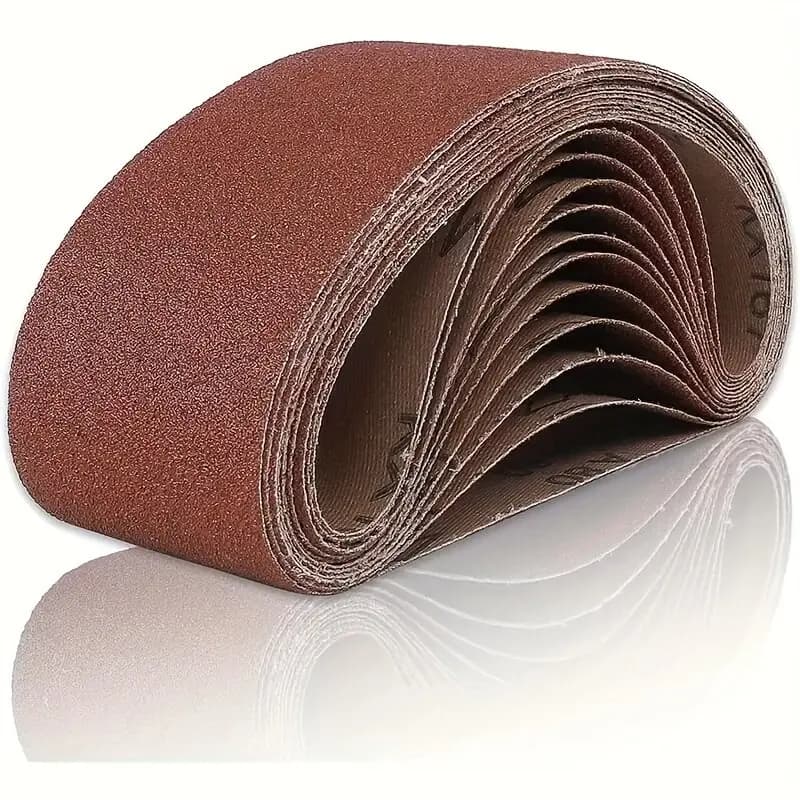 5 nastri abrasivi da 3×21 pollici, 75×533 mm, grana assortita 60-400, per levigatrice a nastro, levigatura e lucidatura di legno e metallo
