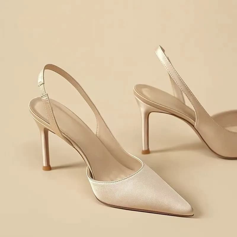 Baotou Sandali Donna Estate Nuovo Temperamento Francese Stiletto Indossare Fuori La Cinturino da Viaggio Posteriore Tacchi Alti