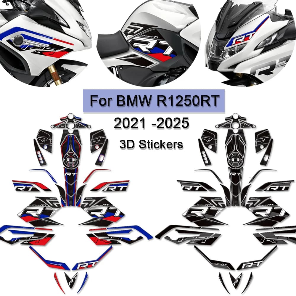 Moto Protezione Serbatoio Ginocchiera Manopole Gas Olio Combustibile 3D Adesivi Decalcomanie Per BMW R1250RT R 1250 RT R1250 2021 - 2025