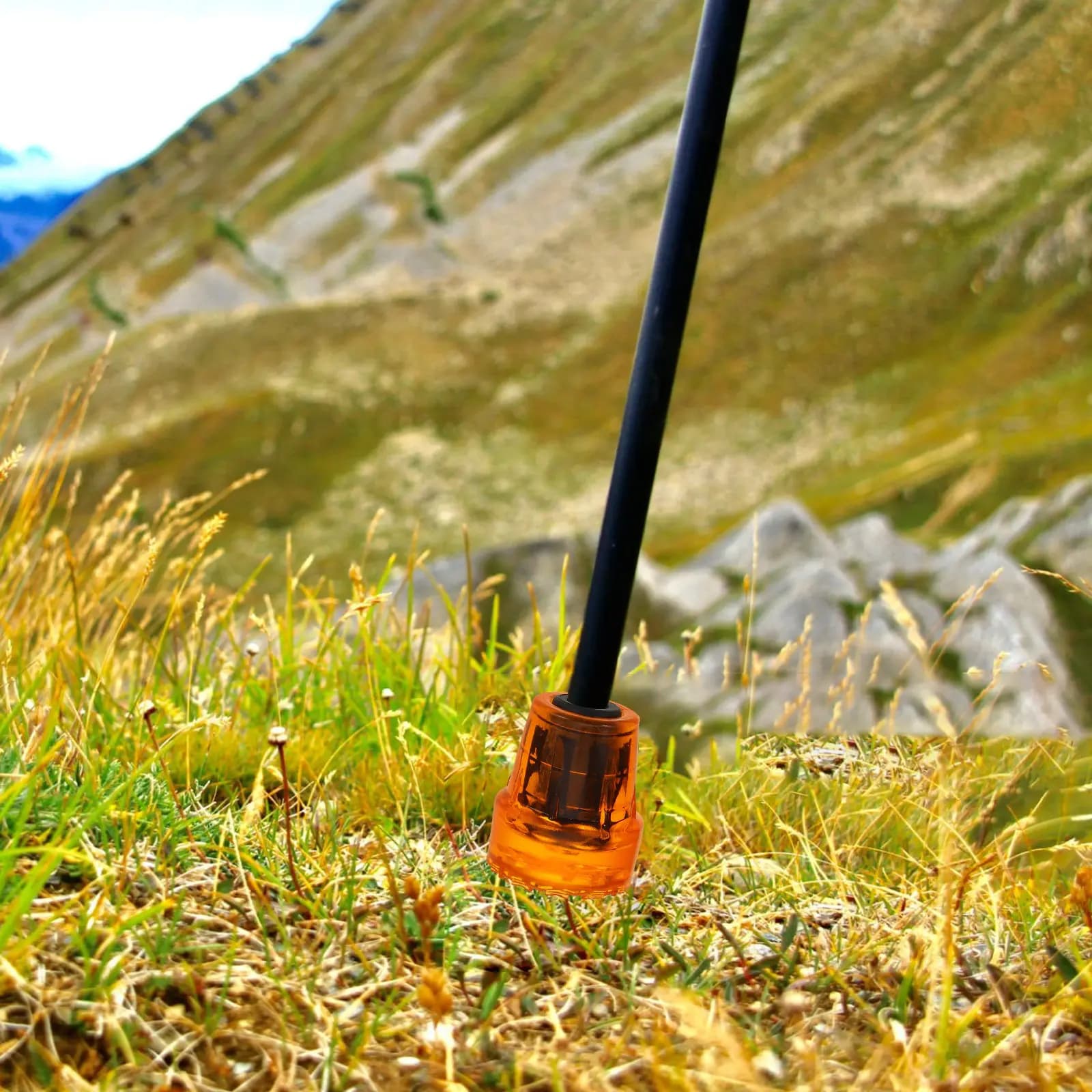 4Pcs Trekking Pole Tips Anti-Slip Replacement Protectors Durable Cane Feet for Hiking Walking Stick Crutch Stability