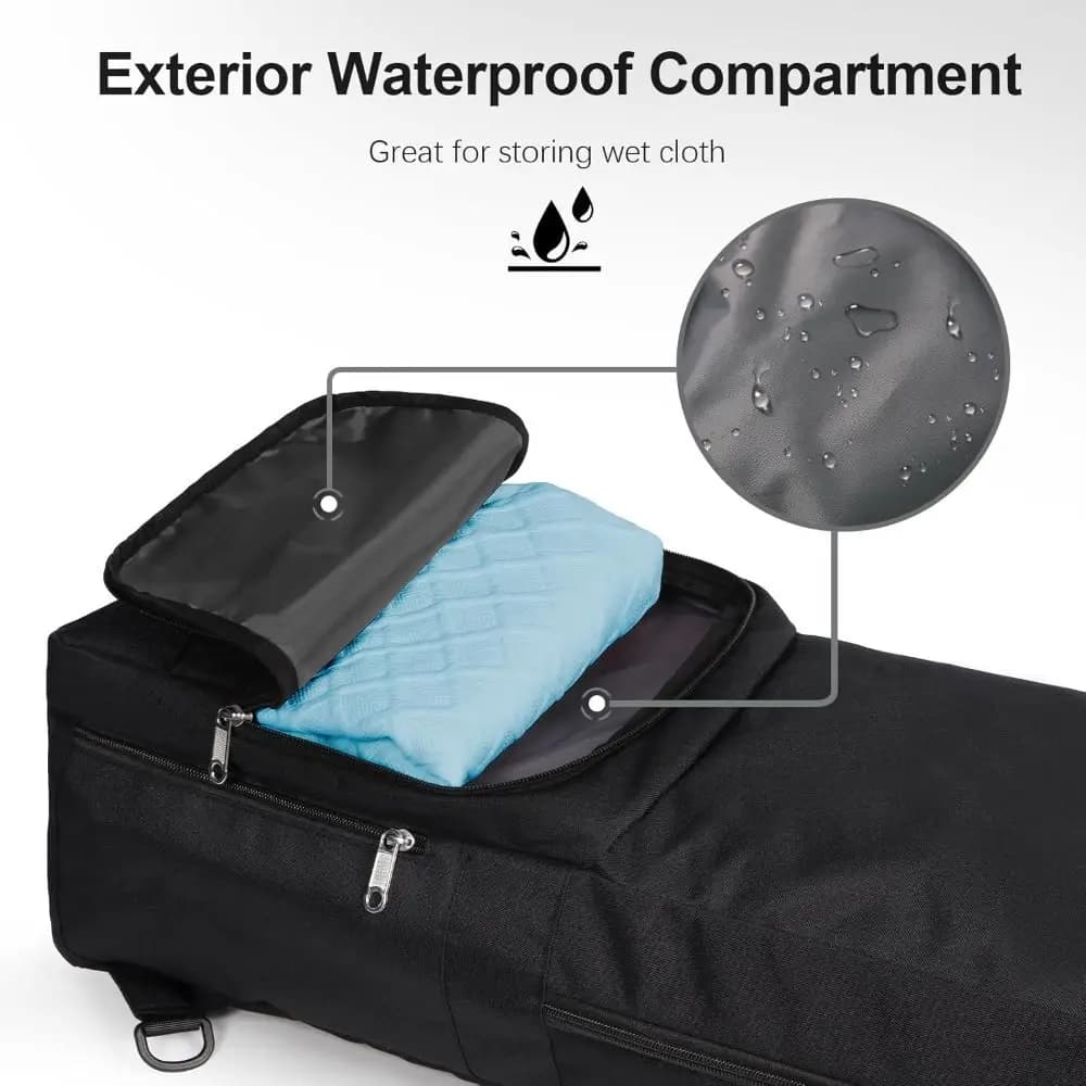 Waterproof Yoga Mat Bag Adjustable Shoulder Strap Mesh Pocket Sling Handle Mat Tote Bag Portable Large Capacity
