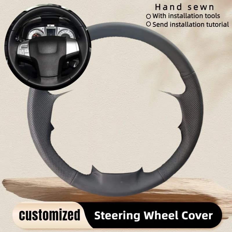Personalizza Coprivolante per auto per Holden Colorado (AU) 2012 2013-2019 Isuzu D-MAX Mu-X Accessorio per auto treccia volante