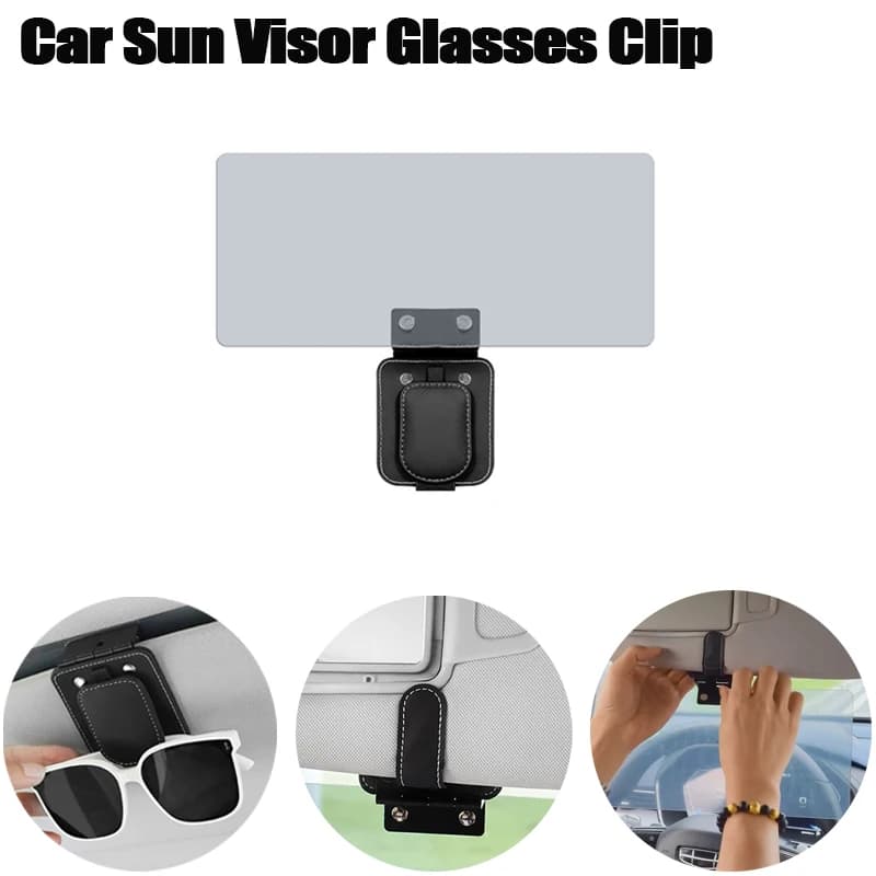 Universal Car Sun Visor Glasses Case Sunglasses Clip Card Ticket Holder Stand Fastener Pen Eyeglasses Case Car Accessories