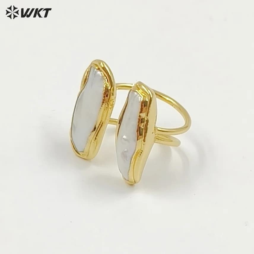 WT-R332 Classic Beautiful Natural Freshwater Pearl Ring Can Be Adjustable For Women Special Jewelry