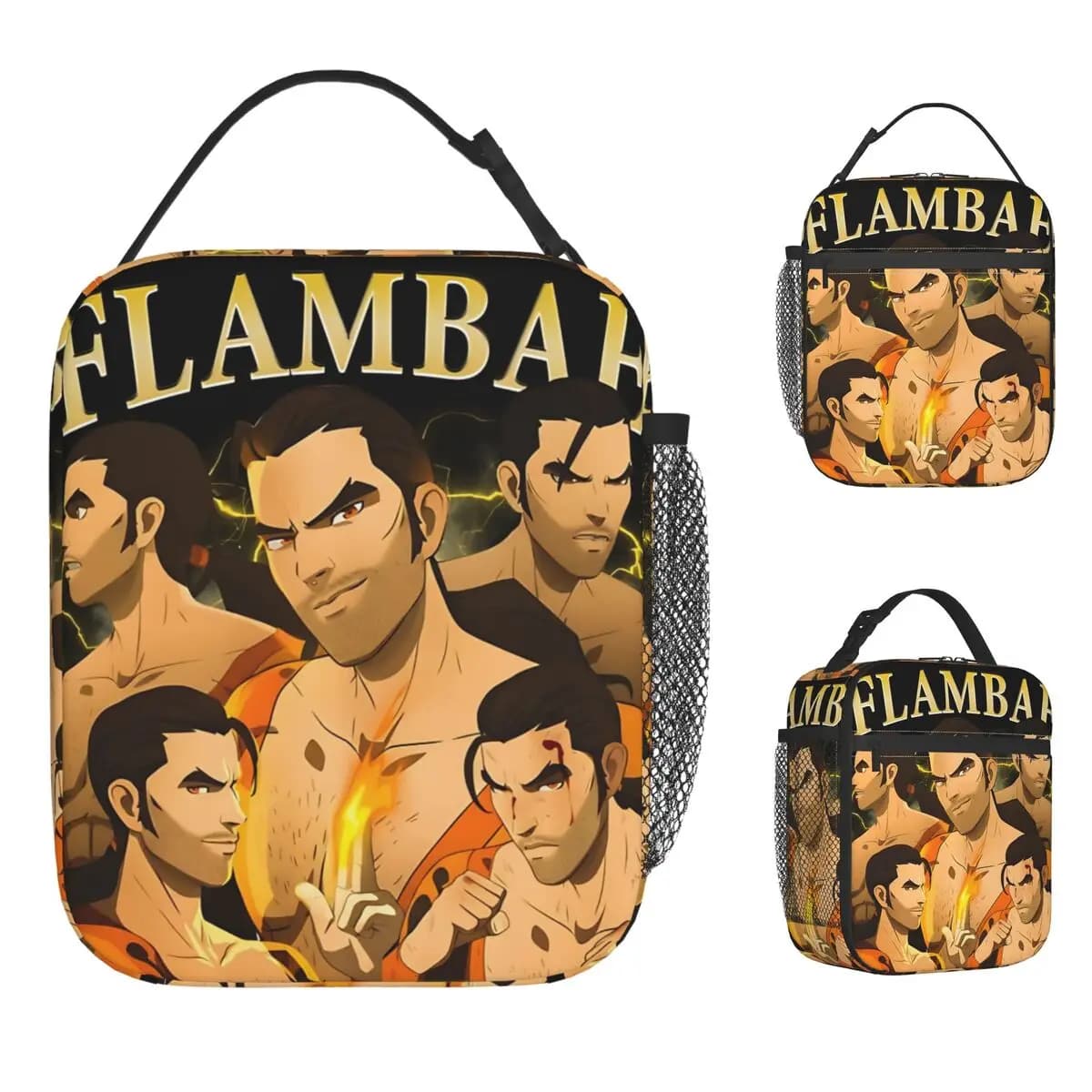 Flambae Dispatch Game 5 Borsa per il pranzo Borsa per il pranzo estetica Borsa per il pranzo portatile per la scuola Borse per alimenti per ragazze Borsa termica con stampa impermeabile