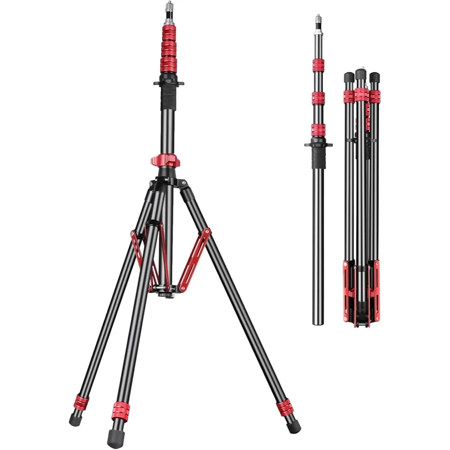 Supporto Professionale per Luci Fotografiche, Treppiede Regolabile da 260 cm per Flash da Studio e Softbox con Borsa per il Trasporto
