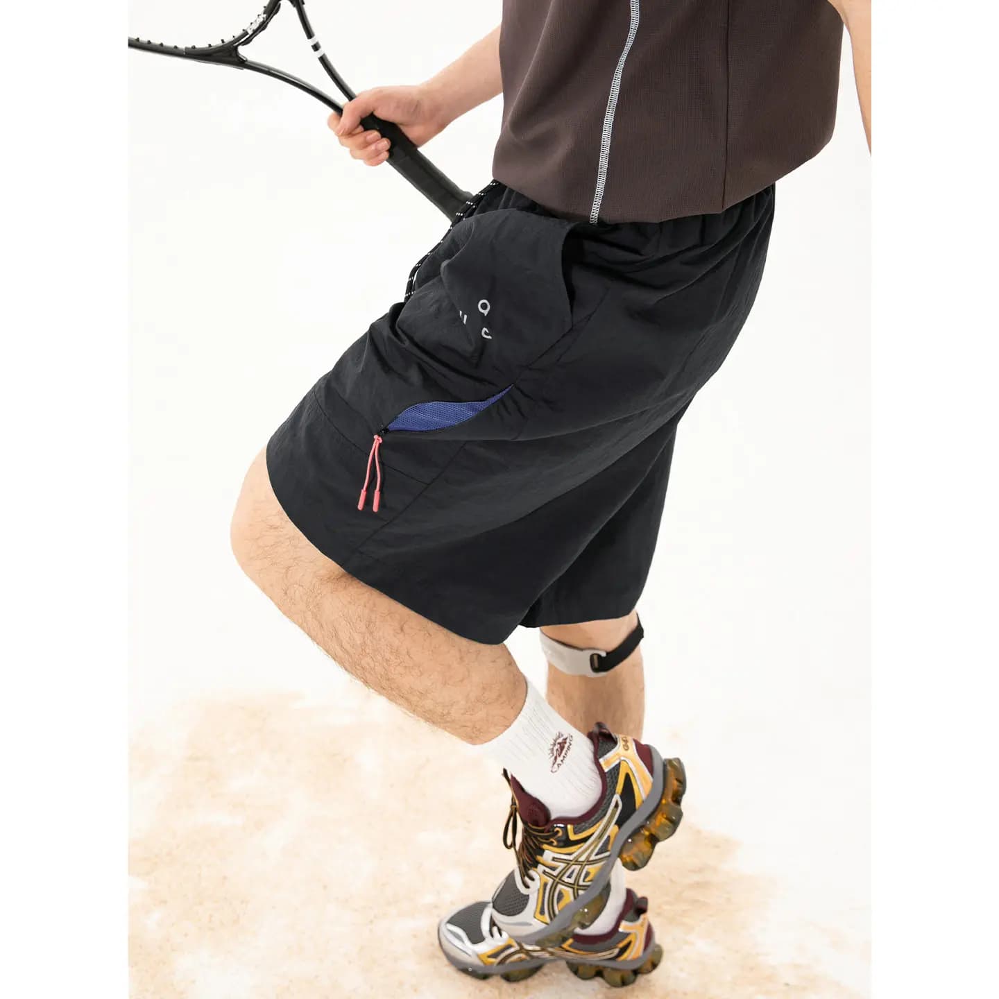 Men's Summer Quick-Dry Woven Shorts with Color-Block Mesh Panels | Lightweight Breathable Anti-Water Casual Sports Pants