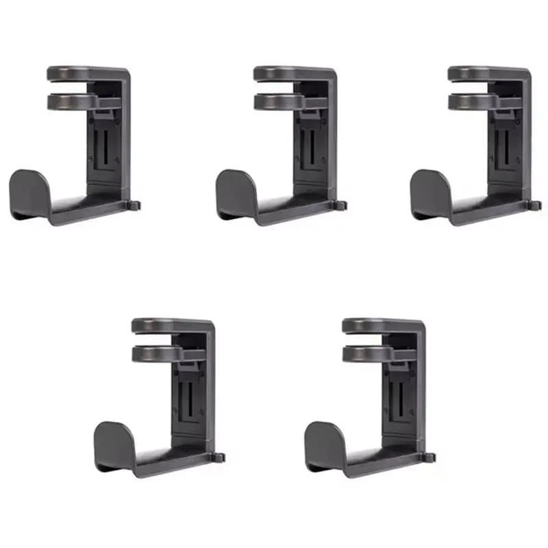 B27B 5Pcs PC Gaming Headphone Stand With Adjustable 360° Rotating Clamp For Desk Mounting