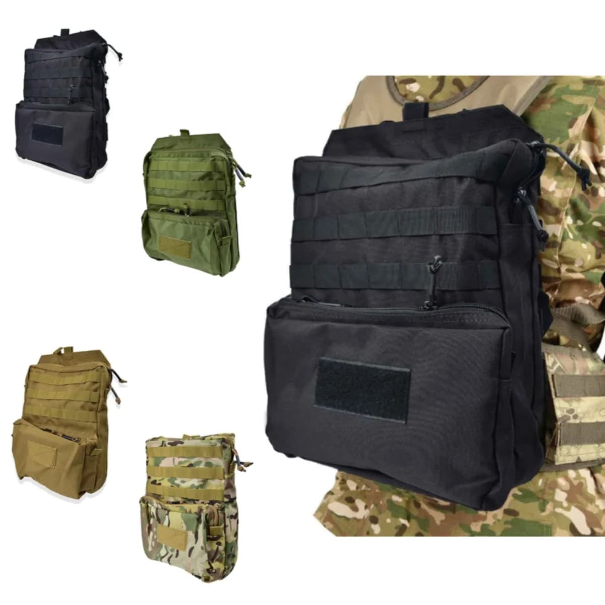Tactical MOLLE Bag Waterproof Hydration Backpack Outdoor Water Bag for CS Game Military Vest Accessories Hunting Storage Pack