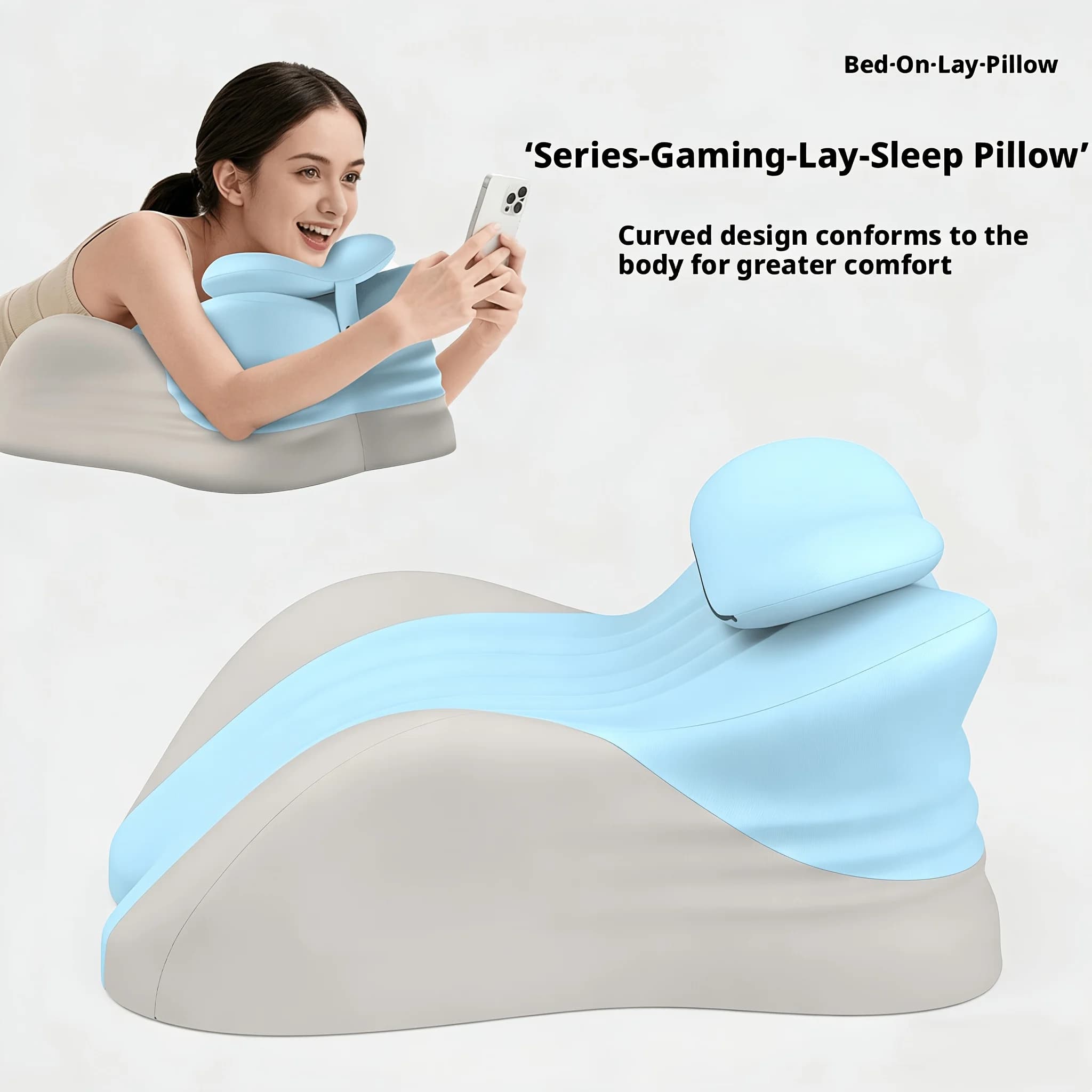 Cuscino Ergonomico Multifunzionale per Supporto Lombare per Letto, Divano e Schienale da Ufficio Fornisce sollievo per il collo da parte del dolore da seduta prolungata