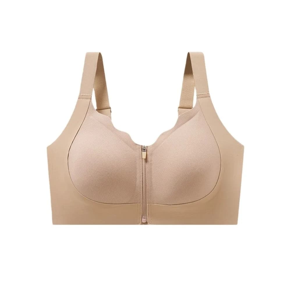 Reggiseno con Chiusura Frontale Regolabile e Ammortizzante, Senza Cuciture, Push-Up, Senza Ferretto, Lingerie con Coppe Fisse, Intimo Femminile per Yoga