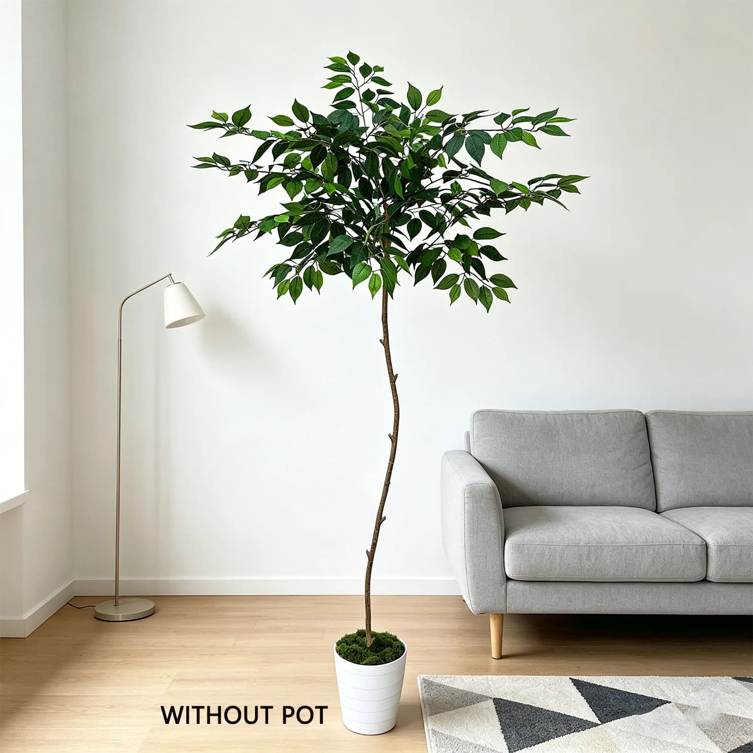 Albero di Ficus Artificiale 70-190cm, Pianta Finta Alta per Decorazione Casa, Giardino, Negozio, Balcone, Soggiorno