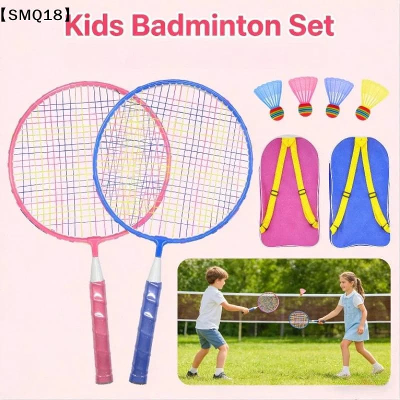 Kids Badminton Racket 2pcs With 3balls Starter Badminton Set Children Outdoor Sports Toy Indoor Game【SMQ】