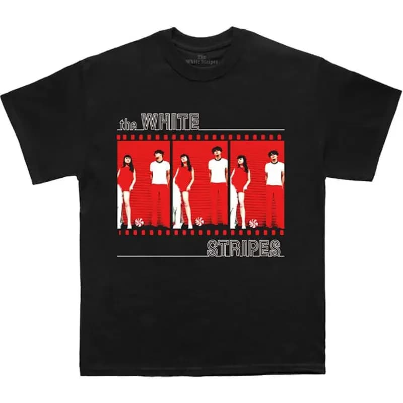 Maglietta The White Stripes Jack And Meg Film Strip Nuova ufficiale