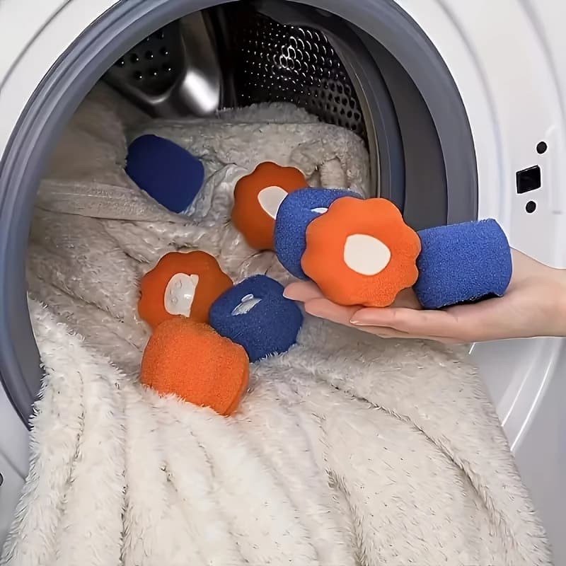 Pack of 9 Balls for Washing Machine for Removing Domestic Animals | Non-electric Intasation Technology, Reusable for All Washers and Dryers
