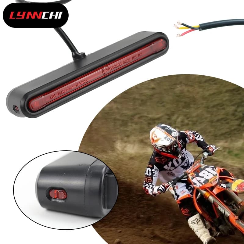 LYNNCHI Motorcycle Parts Rear lights Brake lights LED direction indicators Rear stop warning for ATV Kart Dirt Bike Universal