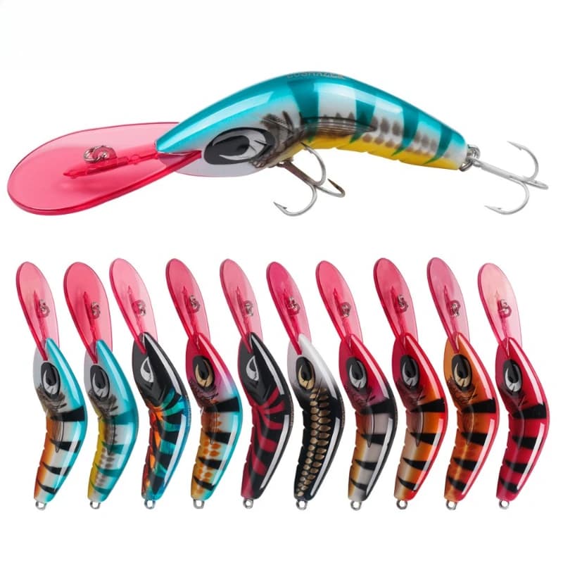 1 pz 8 cm19 g Occhio Grande Labbro Lungo Curva Galleggiante Minnow Esca Wobblers Isca Trota Luccio Pesca Dei Ciprinidi Esca Artificiale Pesca