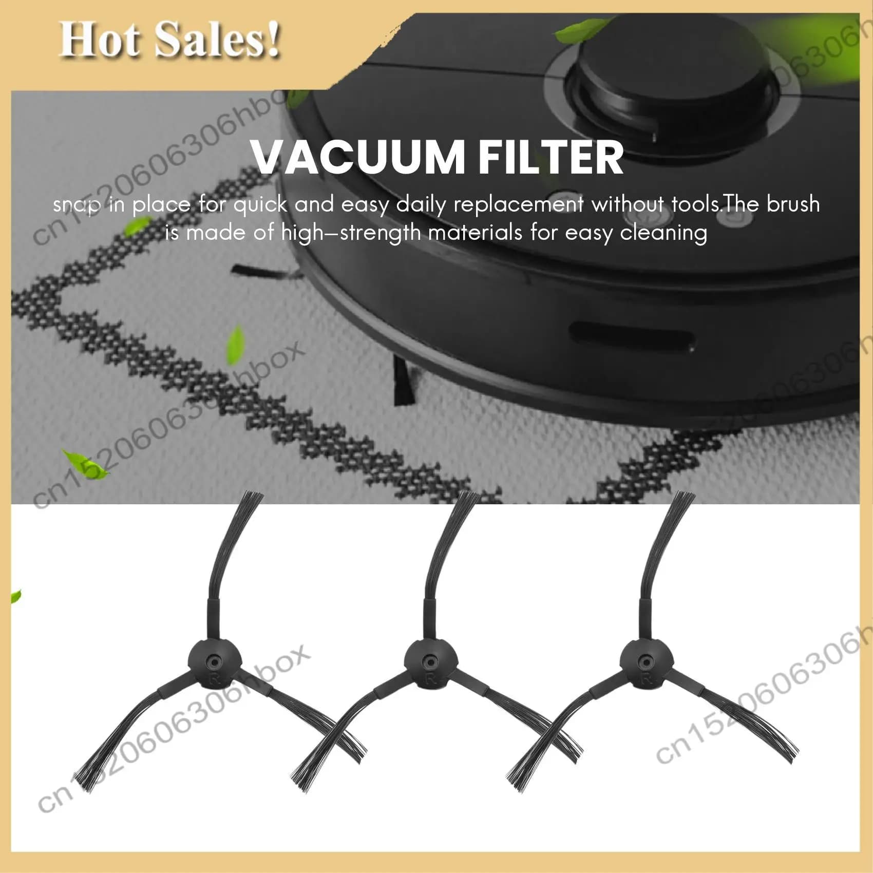 -HOPE Kit filtro aspirapolvere di ricambio per aspirapolvere robot Ilife V3 V3S V5 V5S, filtri aspirapolvere robot Pro e 6 spazzole laterali A