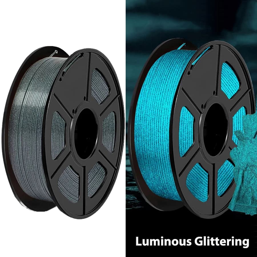 250g 500g 1Kg Cristallo Luminoso Blu Stampante 3D Filamento Sparkle Shining 1.75mm Nottilucenti blu Lucido PLA Stampa 3D Scintillante