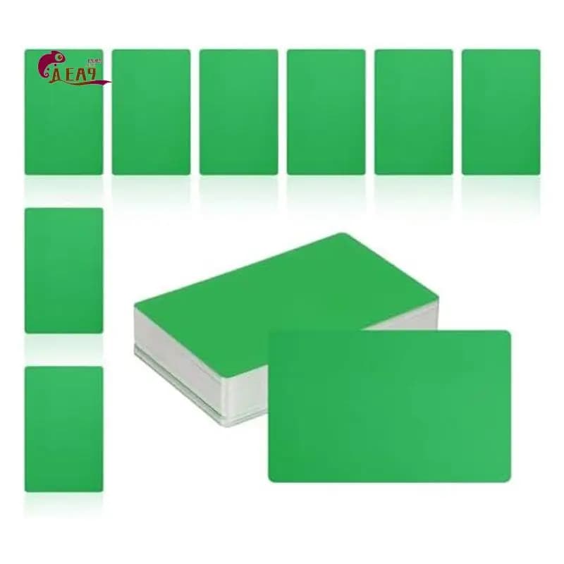 AEA9-150Pcs Metal Business Card Blanks,1/64In Thick 3.4 X 2In Aluminum Laser Engraving Material For DIY Business Cards