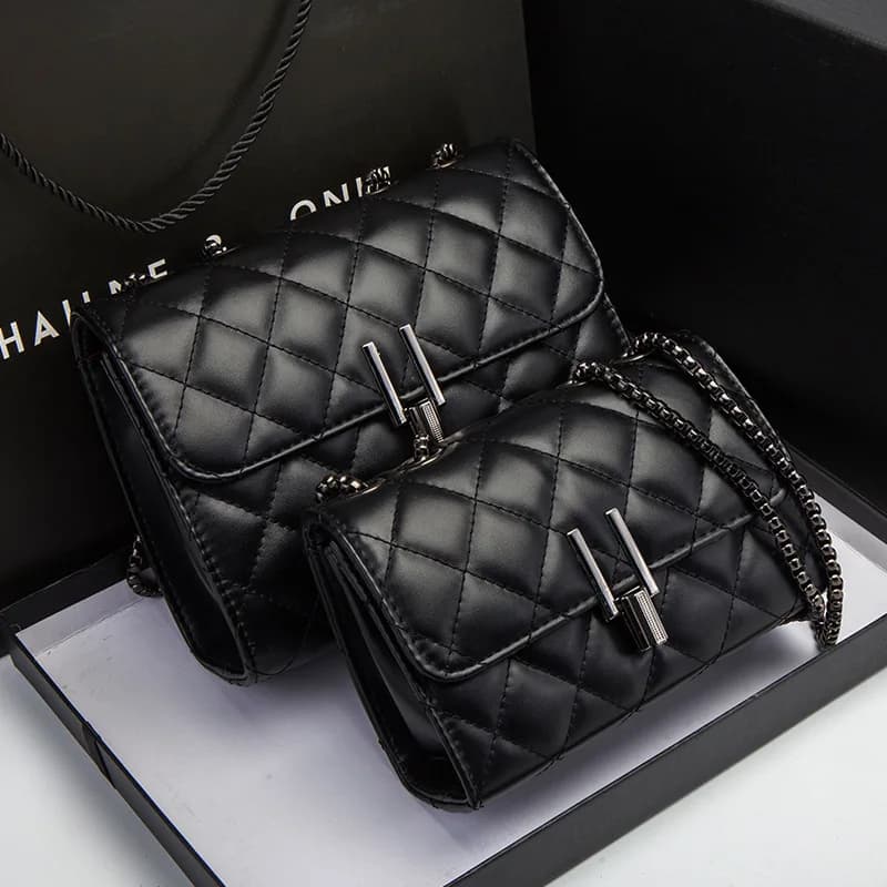 Nuova borsa da donna Borsa a tracolla con catena a griglia di diamanti Ins Borsa a tracolla piccola versatile alla moda