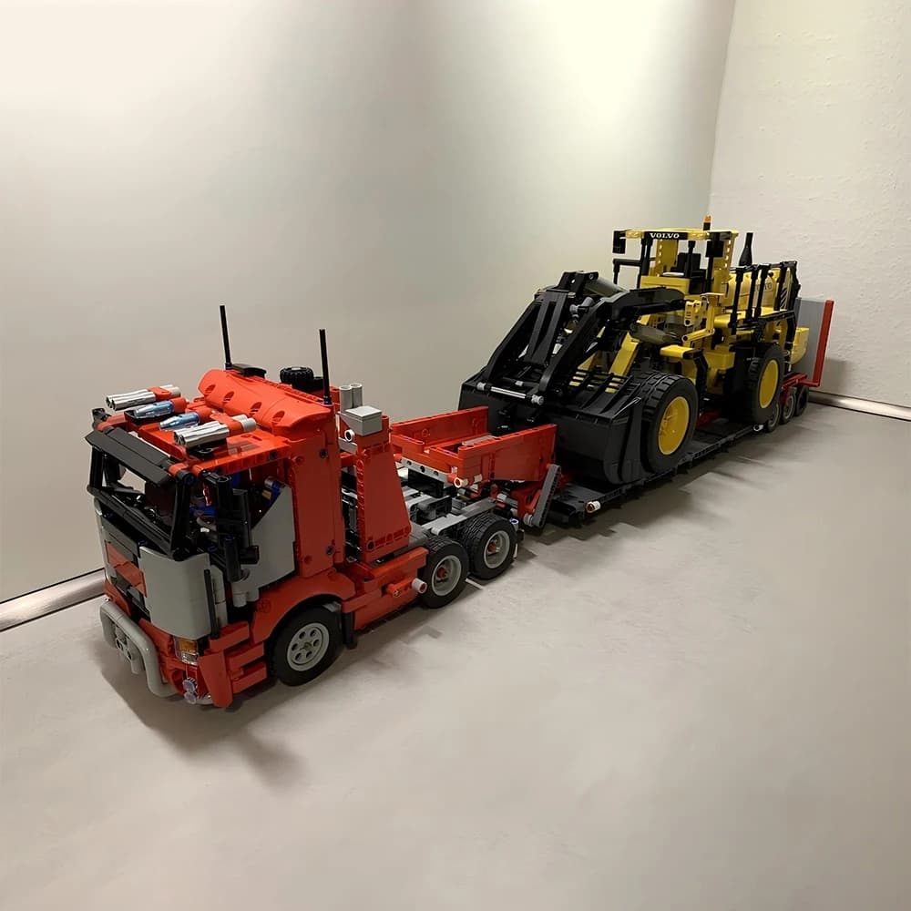 Nuovo MOC Ingegneria Contenitore Trattore Camion Pesante Rimorchio Torre Testa Tecnologia Giocattolo Per Bambini FAI DA TE Ragazzo Regalo Building Block Set