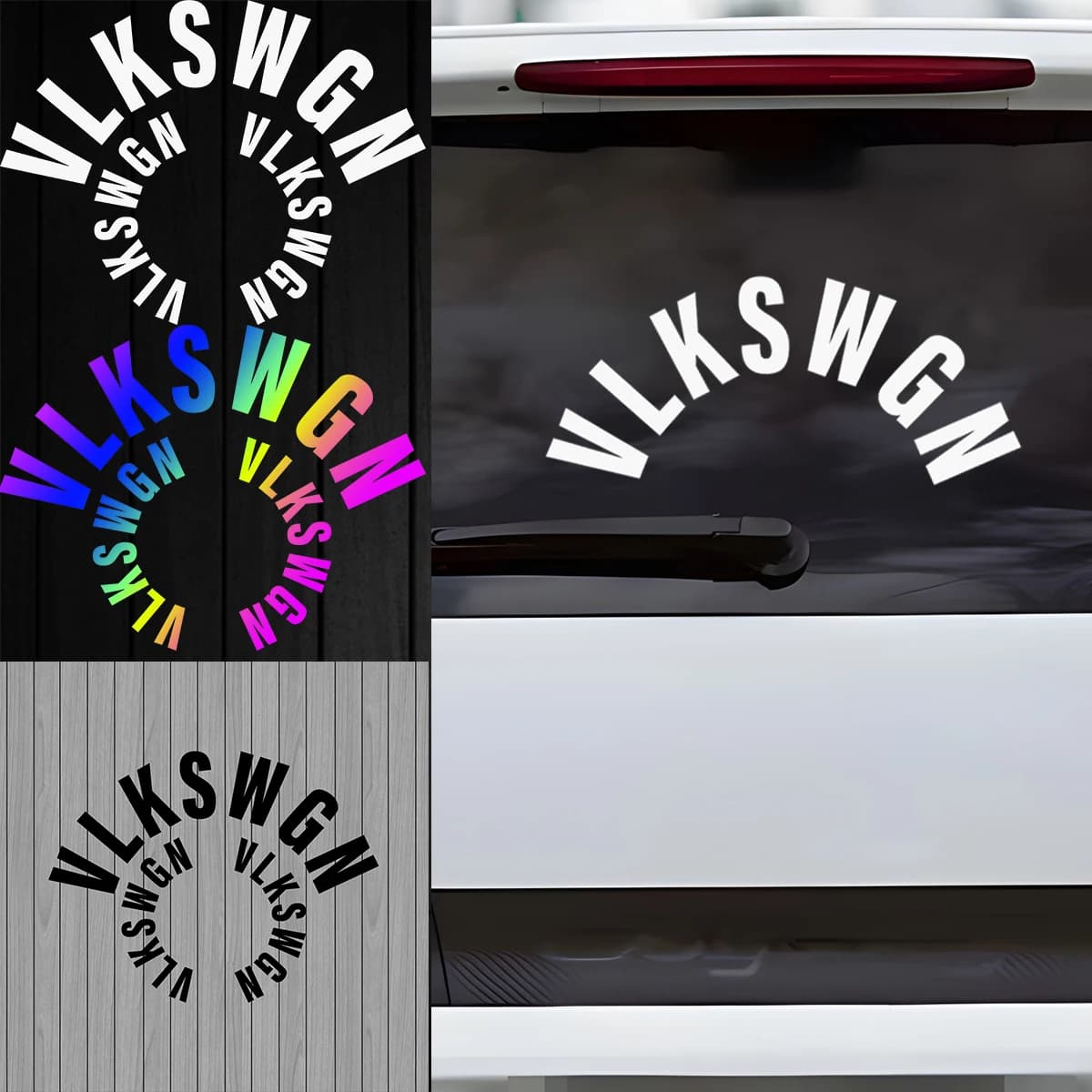 VLKSWGN Adesivi riflettenti Accessori per auto moto Caschi Parafango Finestra Decal Decor Moto Auto Scooter Corpo Parabrezza Decal
