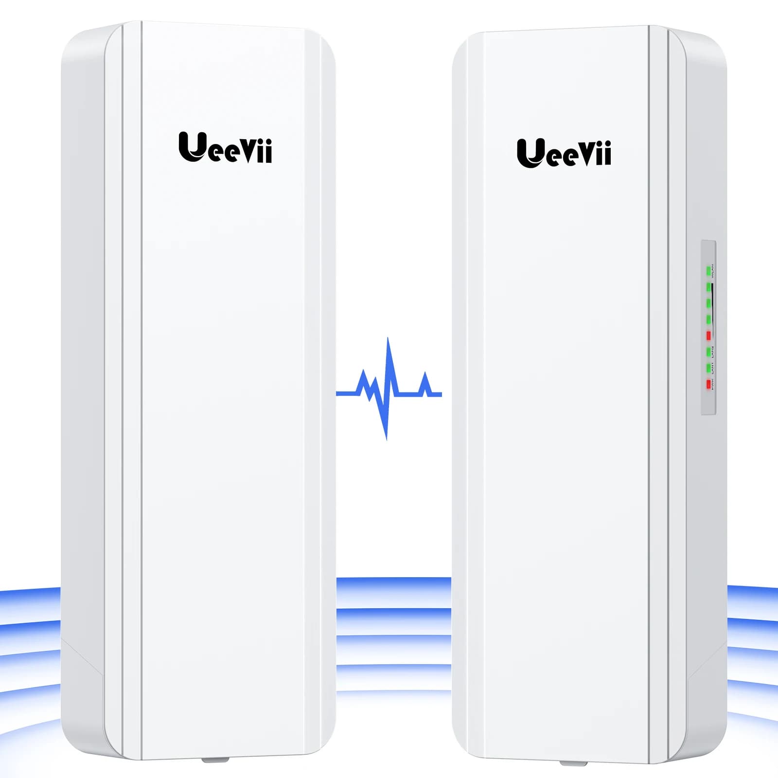 UeeVii 5.8G 5KM Punto a Punto WiFi CPE esterno con antenna ad alto guadagno 16dBi Ponte wireless Gigabit Cablato ad alta velocità 1000Mbps