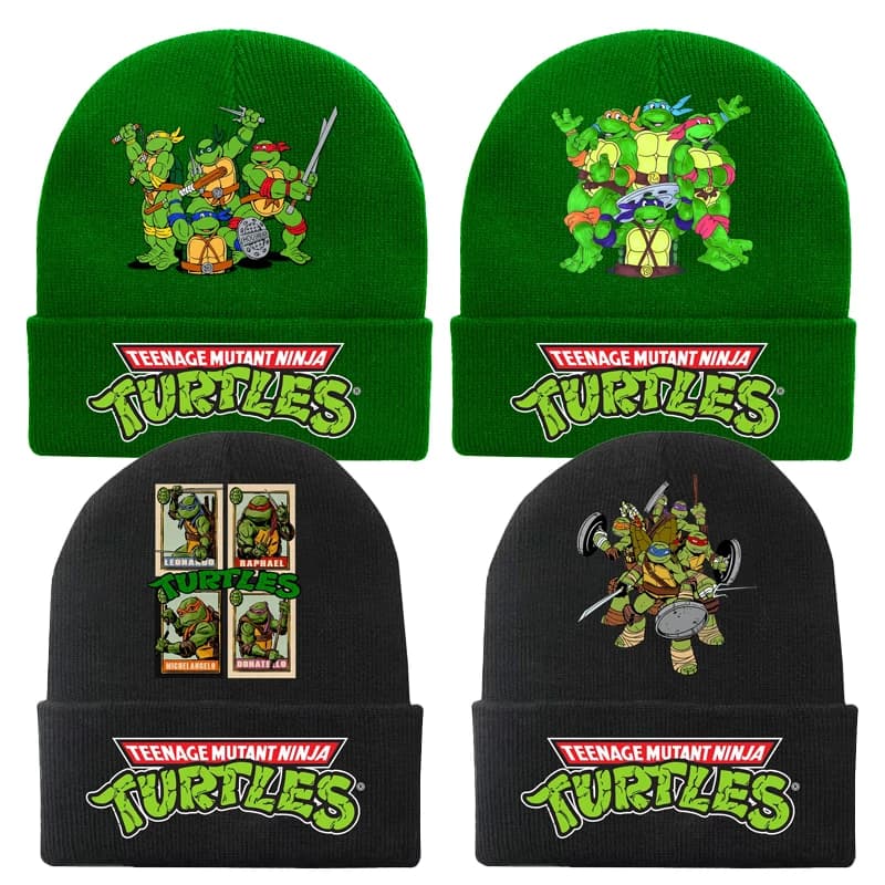 Nuovo Cappello Invernale per Bambini delle Tartarughe Ninja, Berretto Lavorato a Maglia alla Moda per Ragazzi, Cappello Trendy con Stampa Anime, Regalo