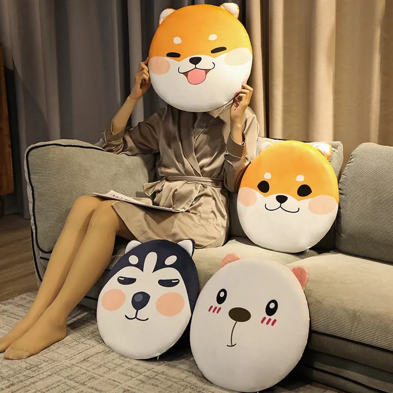40cm Cute Shiba Inu Owl Butt Cushionh Plush Toy Bear Cartoon Comfortable Dining Chair Cushion