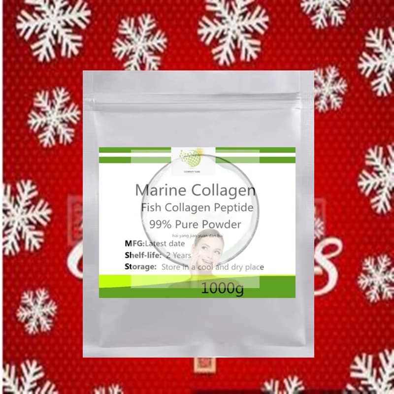 Global Custom Hydrolyzed Marine Fish Collagen Peptide Powder, Dual Bridge Plastic Bags for Fast Distributors