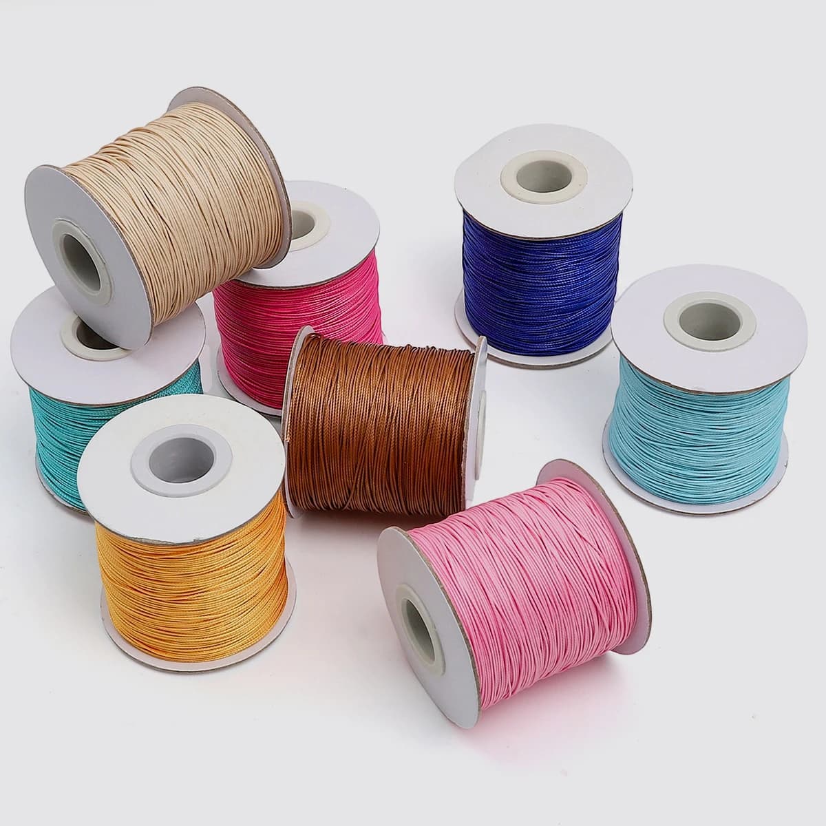 Cordino in Cotone Cerato 0,5mm 10m Filo Cerato per Creare Bracciali e Collane DIY, Cordino Intrecciato per Gioielli Artigianali