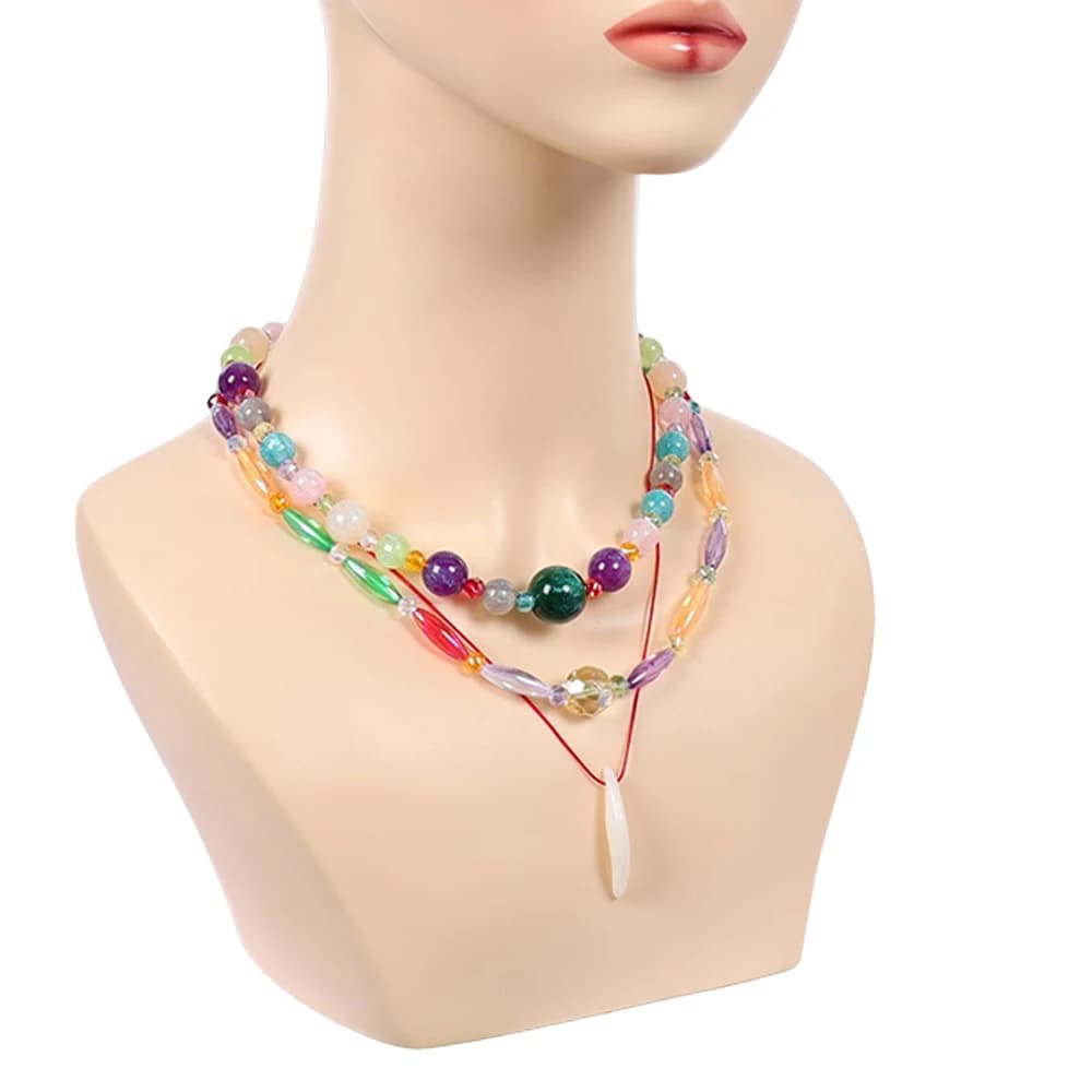 Fantasia Cartoon Island of Forgotten Jo Necklace Cosplay Prop Women Disfraz Costume Accessories Female Halloween Carnival Gift