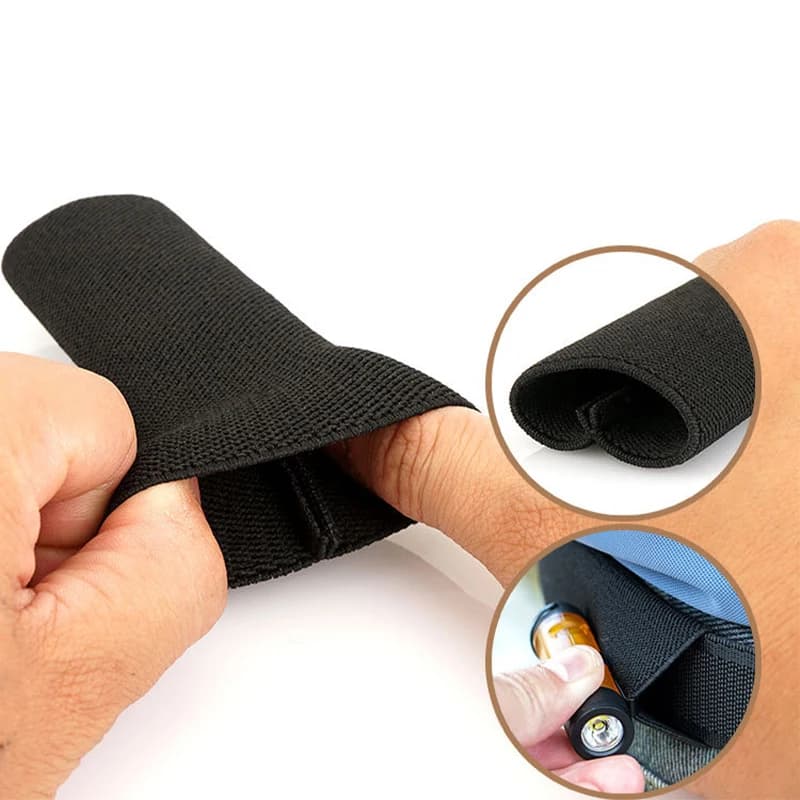 2 Piece Elastic Belt Ring Tool and Hidden Organizer Belt Torch For Hunting, Camping, Survival Equipment