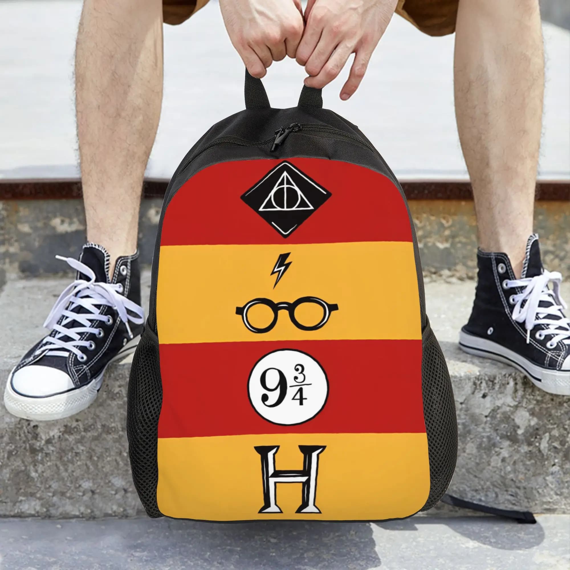 Harries Movie P-Potters Magic World Zaino da donna Borsa da scuola classica per studenti Zaino per computer Zaino da viaggio per ragazzi e ragazze