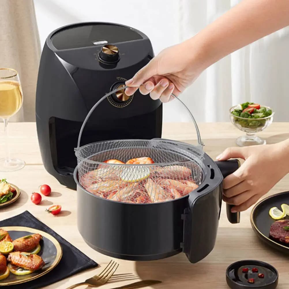 1 Pezzo Griglia in Rete di Acciaio Inossidabile per Forno, Rete per Essiccazione ad Aria, per Arrostire Noci e Frutta Secca, Utilizzo con Forno Elettrico e Friggitrice ad Aria, Accessorio da Cucina