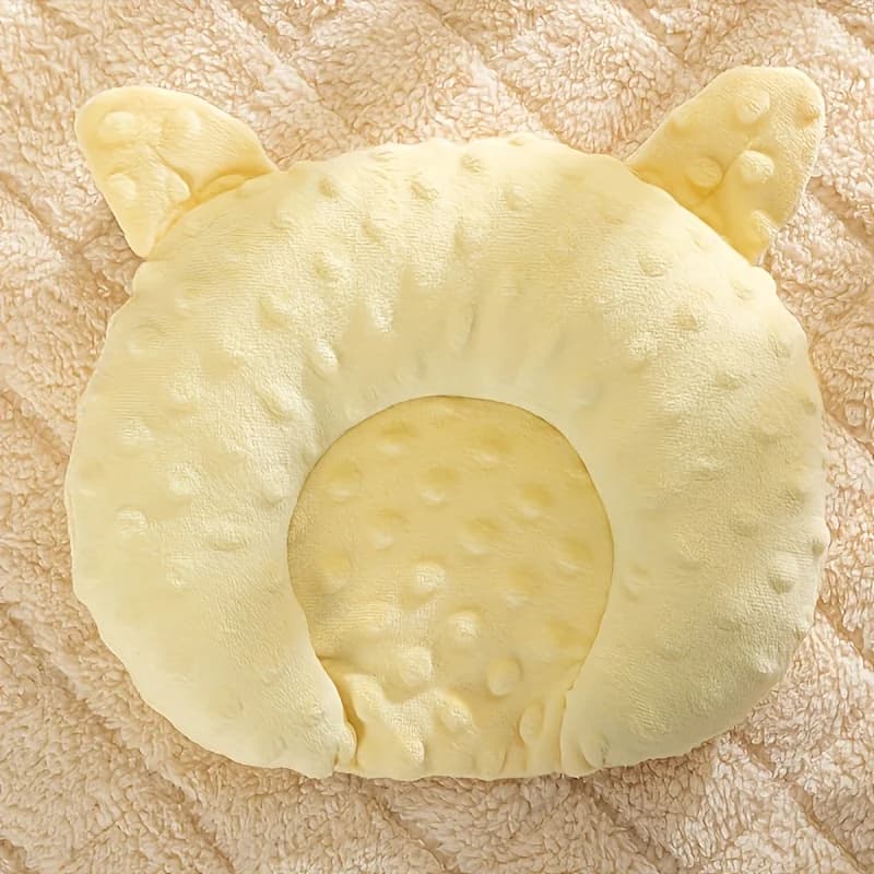 Soft Polyester Fleece U-Shape Dog Sleeping Bed Cartoon Elliptical Warm Deep Sleep Cushion For Small Pet Dogs Daily Use