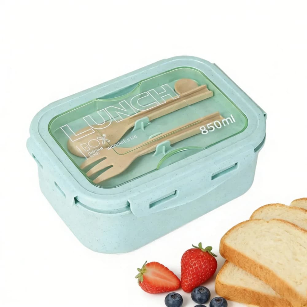 Contenitore per Pranzo con Scomparti, Scatola Bento Ermetica per Pasta e Insalata, Adatta a Microonde e Lavastoviglie, per Casa, Picnic e Campeggio
