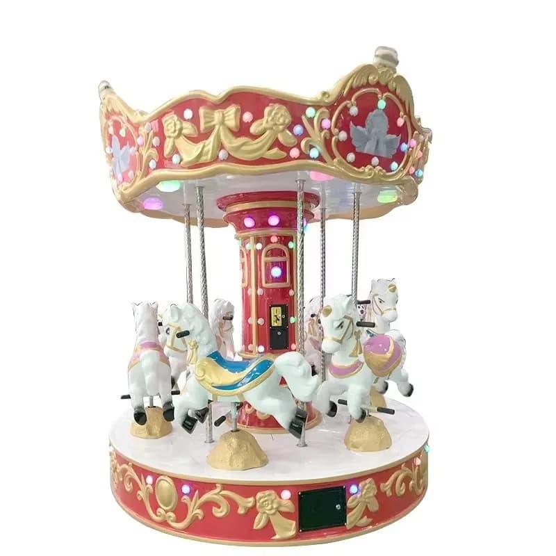 Macchina da gioco per parco divertimenti per bambini, giostra a sei posti, giostra elettrica a cavalli, attrezzatura per l'intrattenimento - Promozione vendite