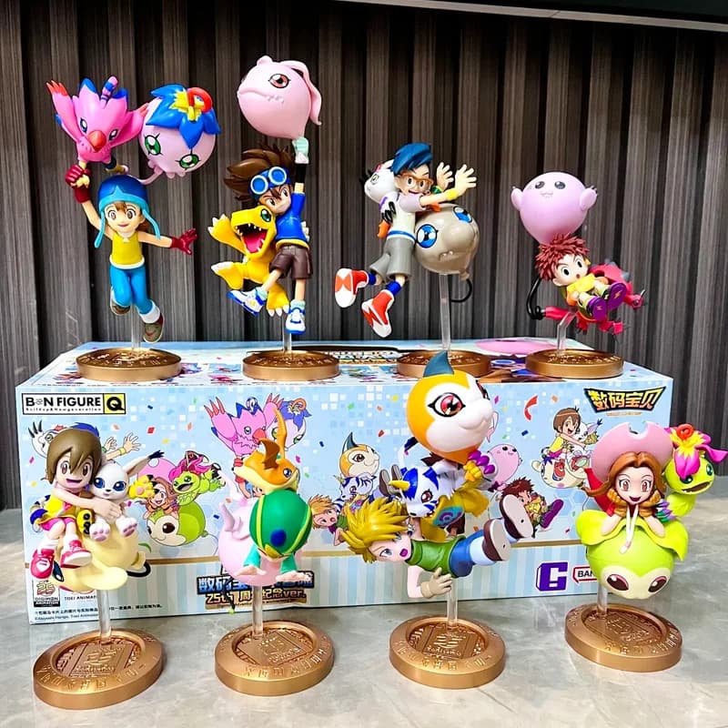 Genuine Bandai Bnfigure Q Digimon Adventure 25th Anniversary Ver. Series Blind Box Christmas Gift Trendy figure Ornament toys